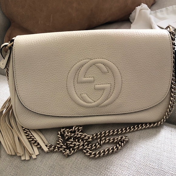Gucci Cream Leather Shoulder Bag - Picture 3 of 16